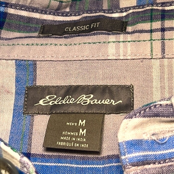 Eddie Bauer Classic Fit Plaid Short sleeve Shirt.  Size Medium - Picture 2 of 7